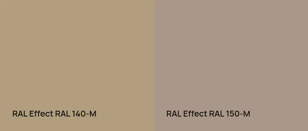 RAL Effect  RAL 140-M vs RAL Effect  RAL 150-M