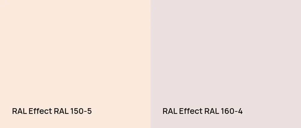 RAL Effect  RAL 150-5 vs RAL Effect  RAL 160-4