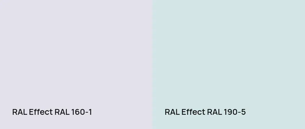 RAL Effect  RAL 160-1 vs RAL Effect  RAL 190-5