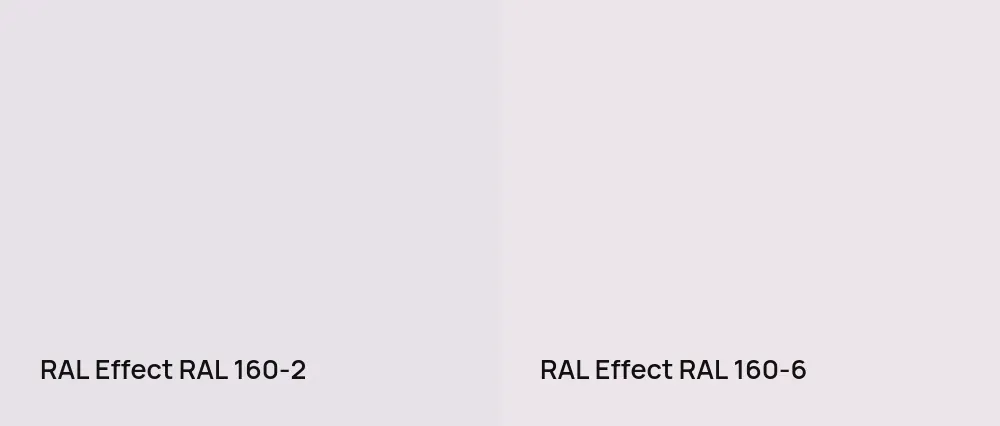 RAL Effect  RAL 160-2 vs RAL Effect  RAL 160-6