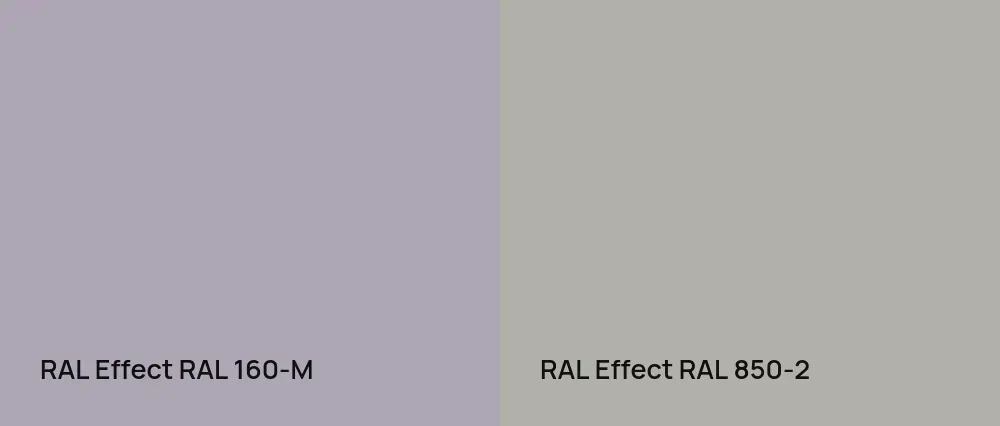 RAL Effect  RAL 160-M vs RAL Effect  RAL 850-2