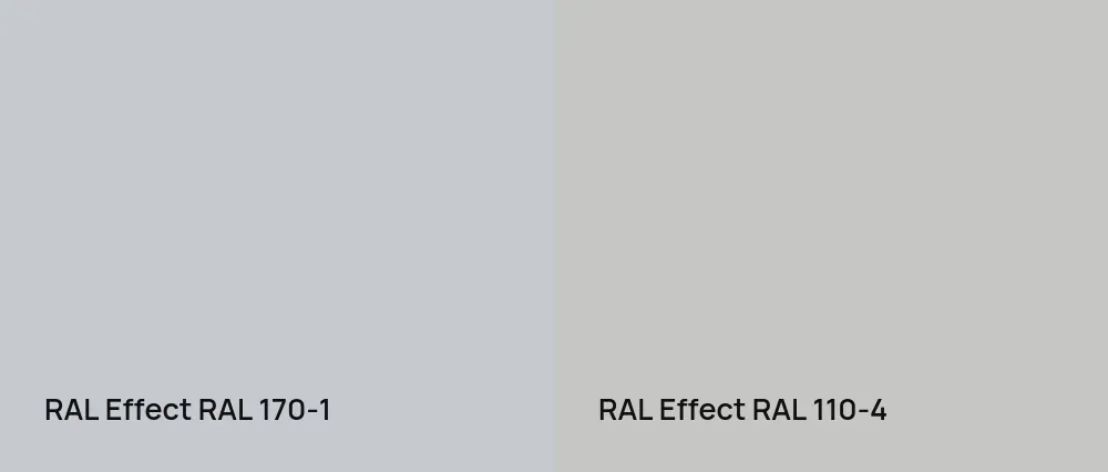 RAL Effect  RAL 170-1 vs RAL Effect  RAL 110-4