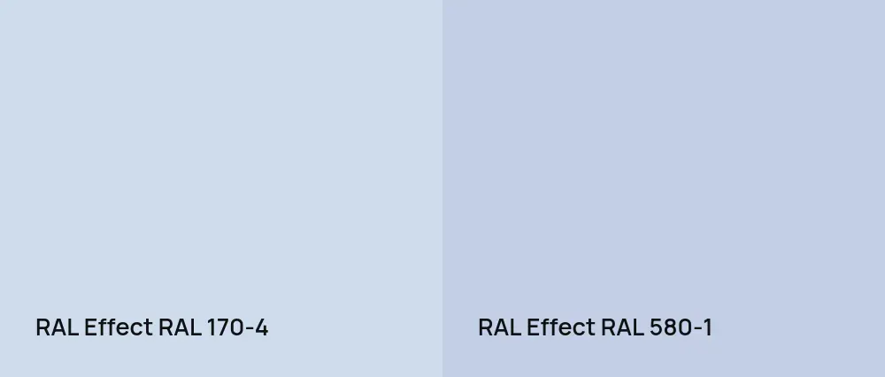 RAL Effect  RAL 170-4 vs RAL Effect  RAL 580-1