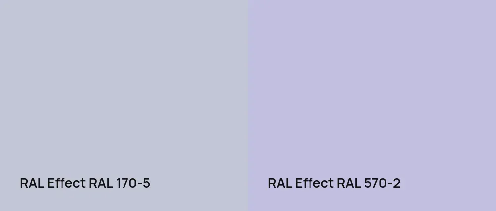 RAL Effect  RAL 170-5 vs RAL Effect  RAL 570-2