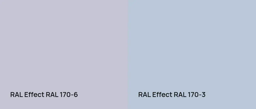 RAL Effect  RAL 170-6 vs RAL Effect  RAL 170-3