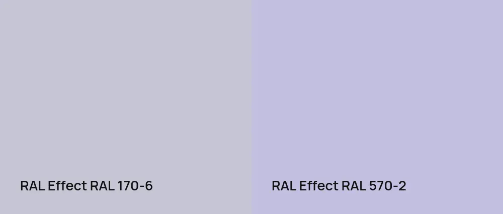 RAL Effect  RAL 170-6 vs RAL Effect  RAL 570-2
