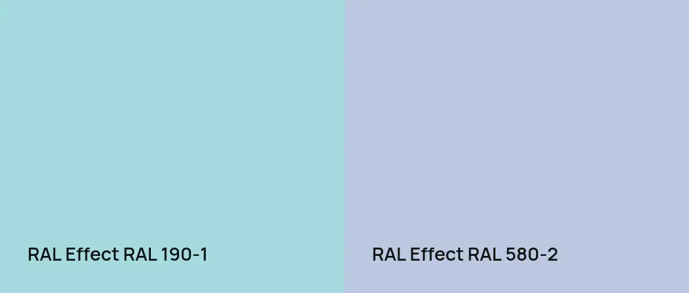 RAL Effect  RAL 190-1 vs RAL Effect  RAL 580-2