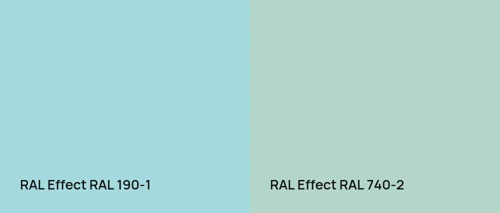RAL Effect  RAL 190-1 vs RAL Effect  RAL 740-2