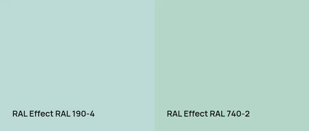 RAL Effect  RAL 190-4 vs RAL Effect  RAL 740-2