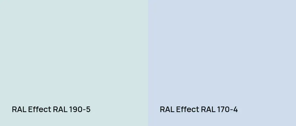 RAL Effect  RAL 190-5 vs RAL Effect  RAL 170-4