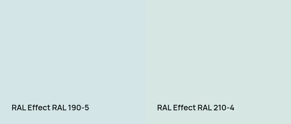 RAL Effect  RAL 190-5 vs RAL Effect  RAL 210-4