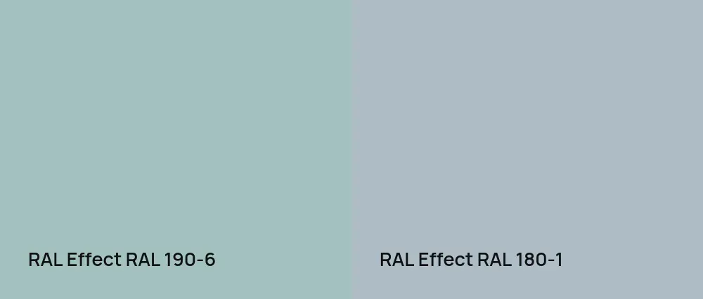 RAL Effect  RAL 190-6 vs RAL Effect  RAL 180-1