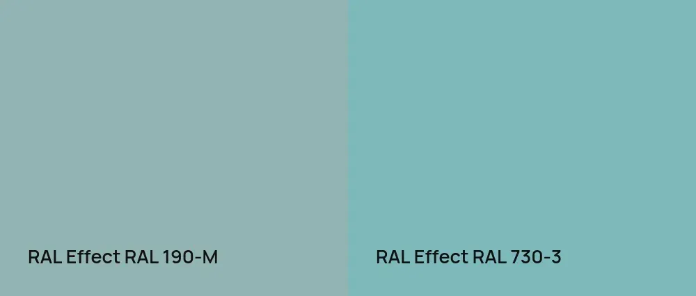 RAL Effect  RAL 190-M vs RAL Effect  RAL 730-3