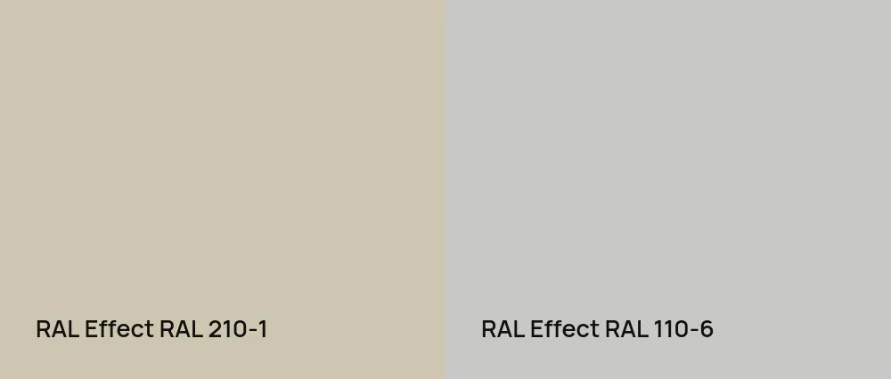RAL Effect  RAL 210-1 vs RAL Effect  RAL 110-6