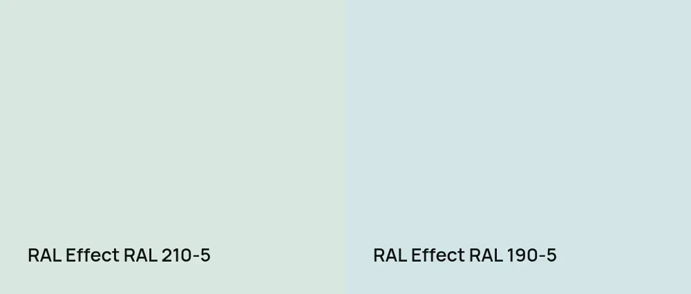 RAL Effect  RAL 210-5 vs RAL Effect  RAL 190-5