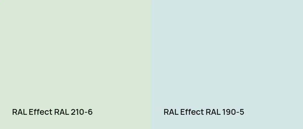 RAL Effect  RAL 210-6 vs RAL Effect  RAL 190-5