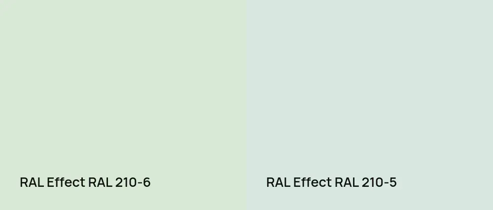 RAL Effect  RAL 210-6 vs RAL Effect  RAL 210-5