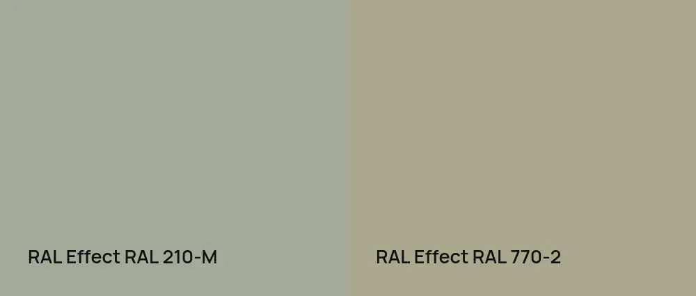 RAL Effect  RAL 210-M vs RAL Effect  RAL 770-2