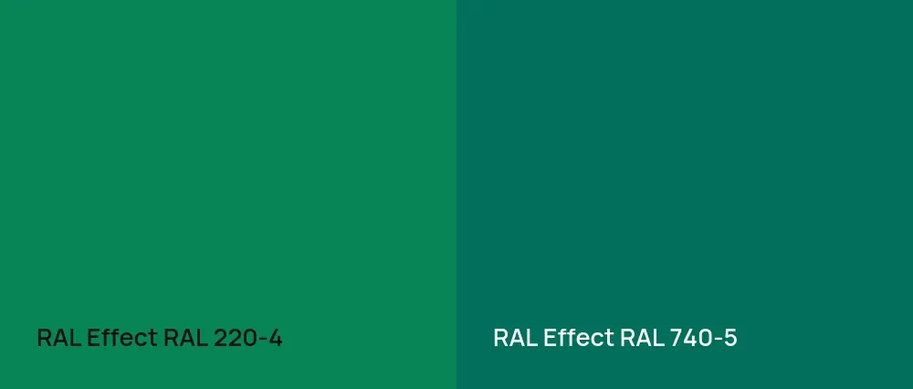 RAL Effect  RAL 220-4 vs RAL Effect  RAL 740-5
