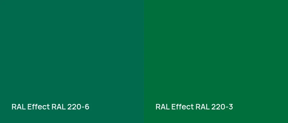 RAL Effect  RAL 220-6 vs RAL Effect  RAL 220-3