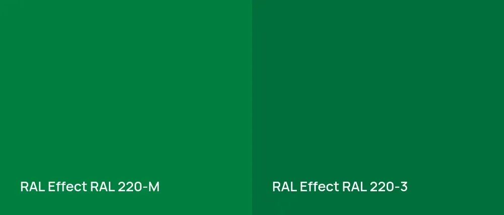 RAL Effect  RAL 220-M vs RAL Effect  RAL 220-3