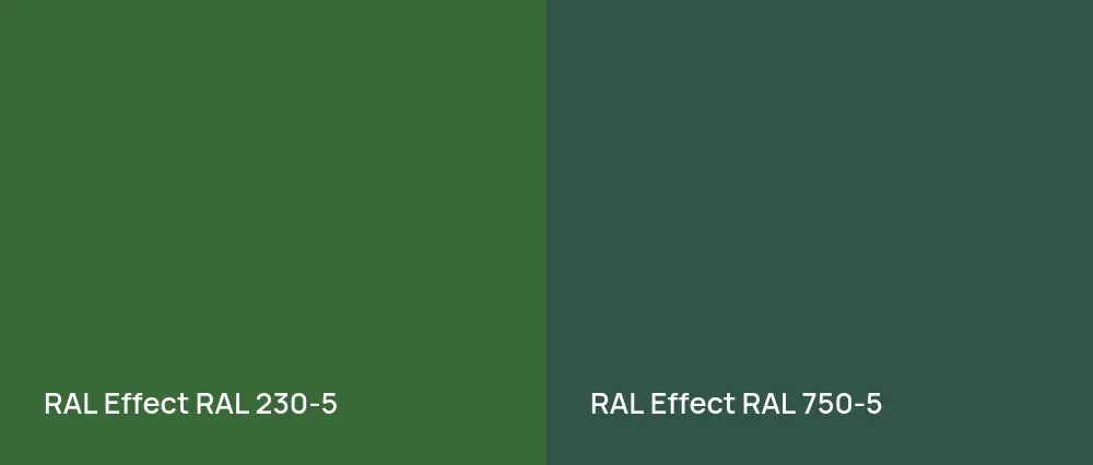 RAL Effect  RAL 230-5 vs RAL Effect  RAL 750-5