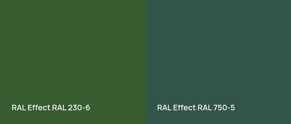 RAL Effect  RAL 230-6 vs RAL Effect  RAL 750-5