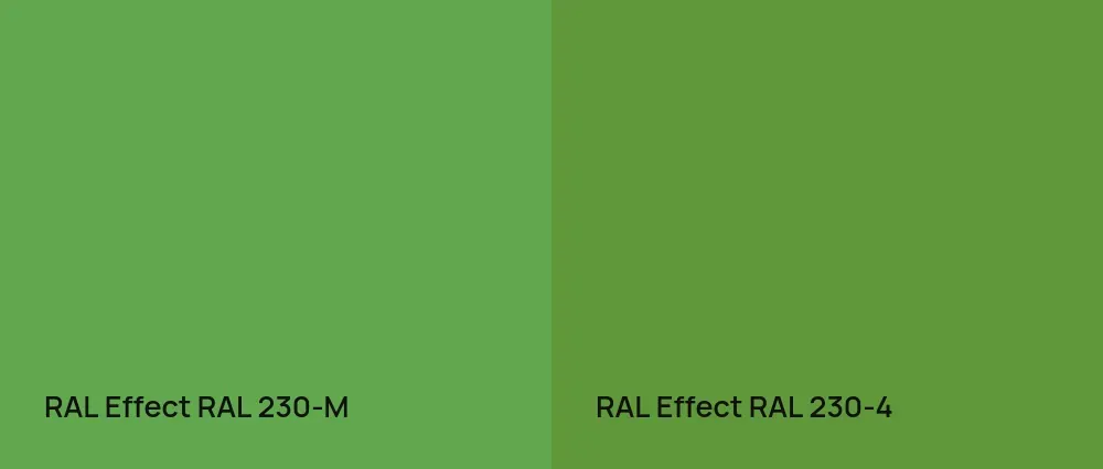 RAL Effect  RAL 230-M vs RAL Effect  RAL 230-4