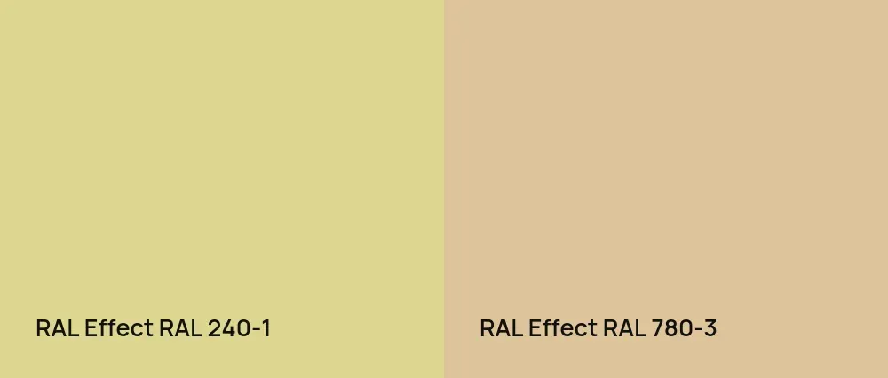 RAL Effect  RAL 240-1 vs RAL Effect  RAL 780-3