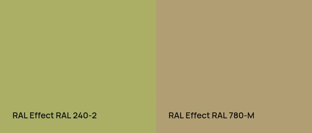 RAL Effect  RAL 240-2 vs RAL Effect  RAL 780-M