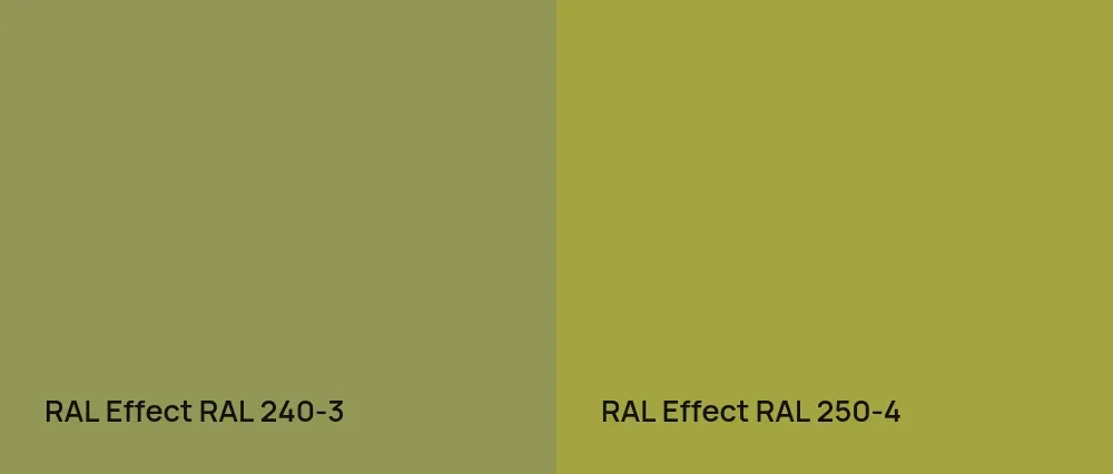 RAL Effect  RAL 240-3 vs RAL Effect  RAL 250-4