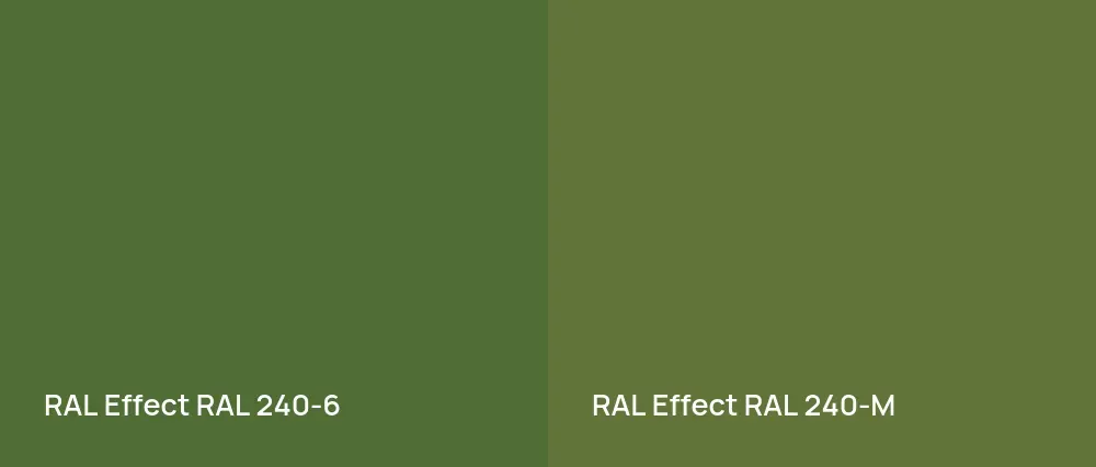 RAL Effect  RAL 240-6 vs RAL Effect  RAL 240-M