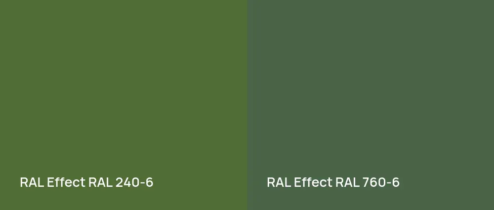 RAL Effect  RAL 240-6 vs RAL Effect  RAL 760-6