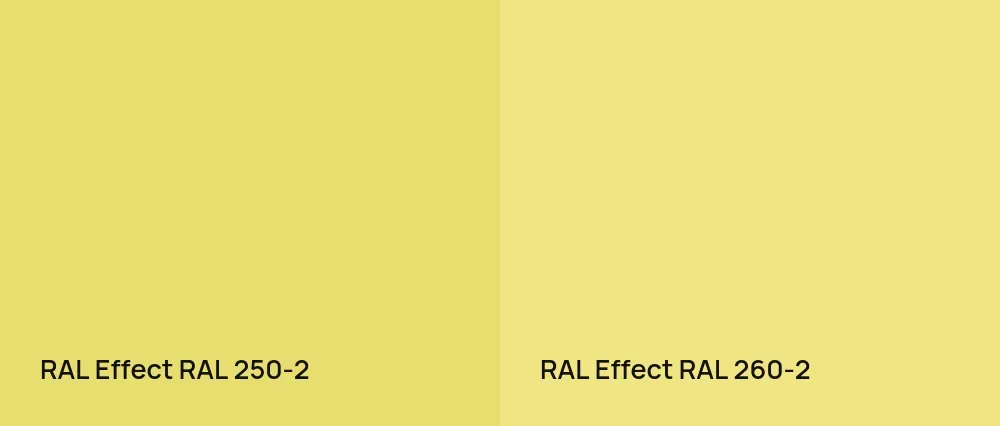RAL Effect  RAL 250-2 vs RAL Effect  RAL 260-2