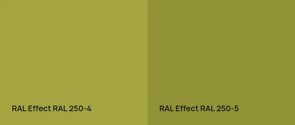 RAL Effect  RAL 250-4 vs RAL Effect  RAL 250-5