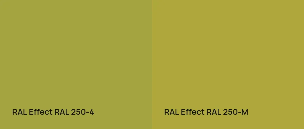 RAL Effect  RAL 250-4 vs RAL Effect  RAL 250-M