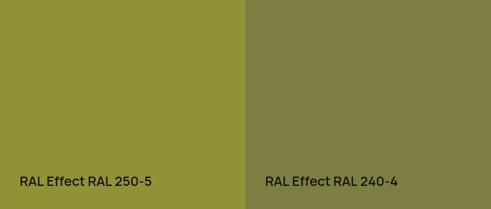 RAL Effect  RAL 250-5 vs RAL Effect  RAL 240-4