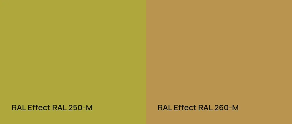 RAL Effect  RAL 250-M vs RAL Effect  RAL 260-M