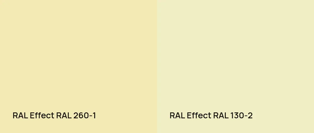RAL Effect  RAL 260-1 vs RAL Effect  RAL 130-2