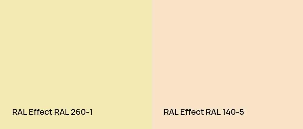 RAL Effect  RAL 260-1 vs RAL Effect  RAL 140-5