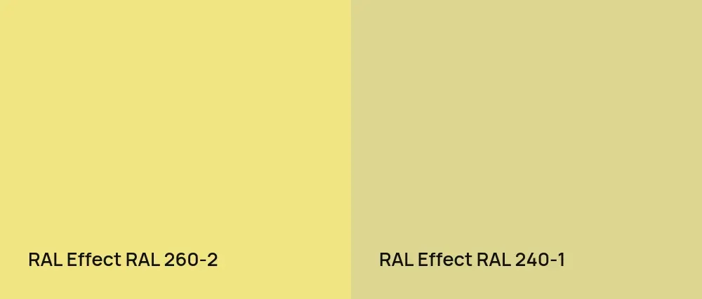 RAL Effect  RAL 260-2 vs RAL Effect  RAL 240-1