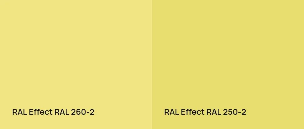 RAL Effect  RAL 260-2 vs RAL Effect  RAL 250-2