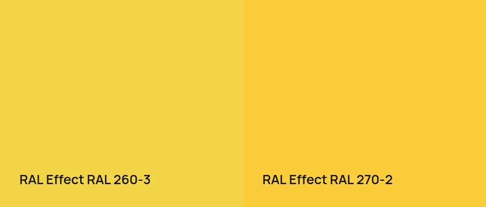 RAL Effect  RAL 260-3 vs RAL Effect  RAL 270-2