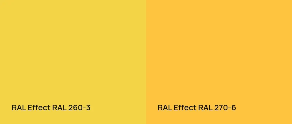 RAL Effect  RAL 260-3 vs RAL Effect  RAL 270-6