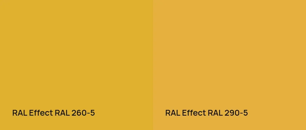 RAL Effect  RAL 260-5 vs RAL Effect  RAL 290-5