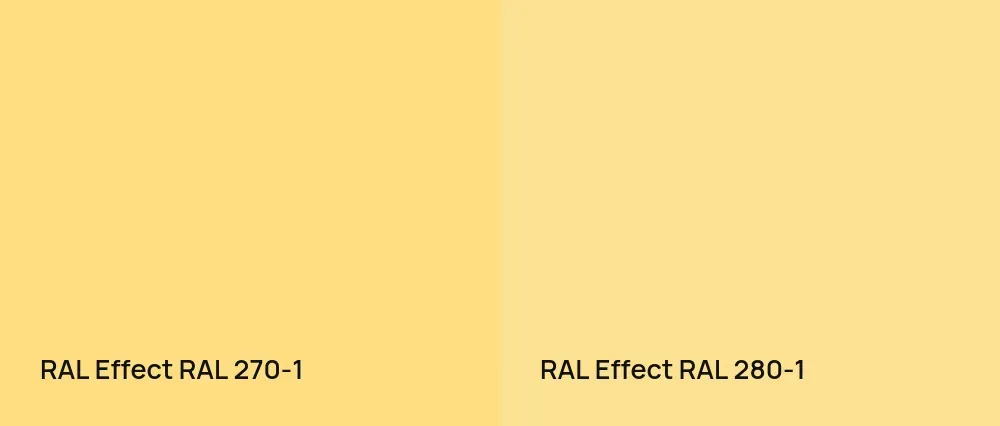 RAL Effect  RAL 270-1 vs RAL Effect  RAL 280-1