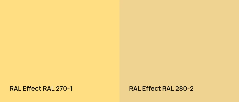 RAL Effect  RAL 270-1 vs RAL Effect  RAL 280-2