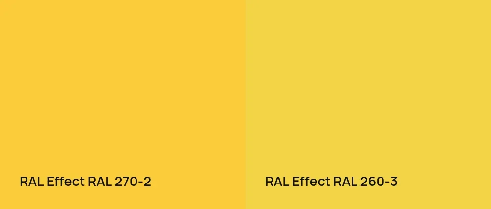 RAL Effect  RAL 270-2 vs RAL Effect  RAL 260-3