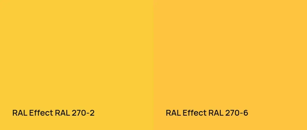 RAL Effect  RAL 270-2 vs RAL Effect  RAL 270-6