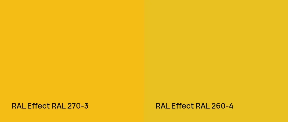 RAL Effect  RAL 270-3 vs RAL Effect  RAL 260-4